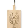 Pip Studio Serveerschalen<Houten Rechthoekig Plateau Kreeft Khaki