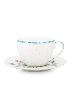 Pip Studio Cappuccino Kopjes<Jolie Cappuccino Kop & Schotel Dots Gold