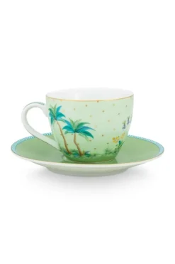 Pip Studio Kop/Schotel<Jolie Espresso Kop & Schotel Groen