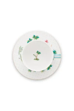 Pip Studio Sets Porseleinen Sets<Jolie Set/2 Cappuccino Kop & Schotel Dots Gold