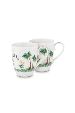 Pip Studio Sets Porseleinen Sets<Jolie Set/2 Mok Groot Dots Gold Wit