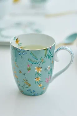 Pip Studio Sets Porseleinen Sets<Jolie Set/2 Mok Groot Flowers Blauw