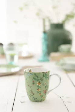 Pip Studio Sets Porseleinen Sets<Jolie Set/2 Mokken Groot Bloemen Groen