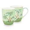 Pip Studio Sets Porseleinen Sets<Jolie Set/2 Mokken Klein Gouden Stippen Groen