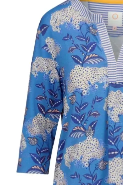Pip Studio Jurken<Jurk Flora Firenze Kobalt Blauw