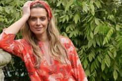 Pip Studio Jurken<Jurk Flora Firenze Koraal Rood