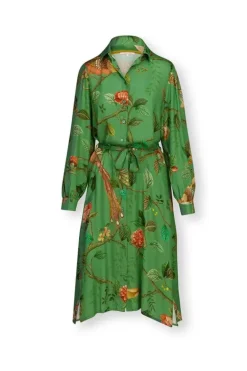 Pip Studio Nachthemden<Jurk Lange Mouw Good Nightingale Groen