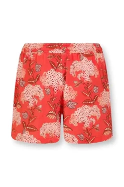 Pip Studio Shorts / Korte Broeken<Korte Broek Flora Firenze Koraal Rood