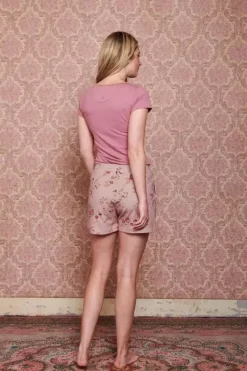 Pip Studio Shorts / Korte Broeken<Korte Broek Kawai Flower Licht Roze