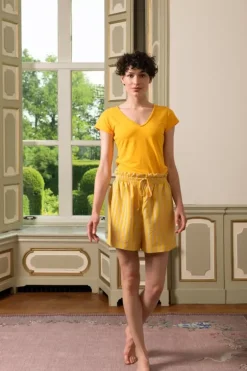 Pip Studio Shorts / Korte Broeken<Korte Broek Sumo Stripe Geel