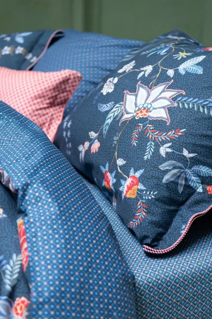 Pip Studio Kussenslopen<Kussensloop Flower Festival Donker Blauw