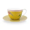Pip Studio Kop/Schotel<La Majorelle Cappuccino Kop & Schotel Geel