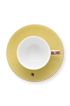 Pip Studio Kop/Schotel<La Majorelle Espresso Kop & Schotel Geel