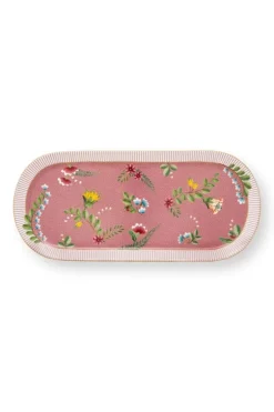 Pip Studio Taartplateaus<La Majorelle Rechthoekige Taartplateau Roze