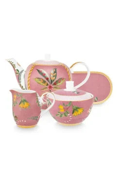 Pip Studio Theepotten<La Majorelle Thee Set/4 Roze
