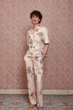 Pip Studio Broeken<Lange Broek Cece Fiore Wit