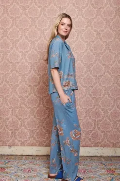 Pip Studio Strandkleding<Lange Broek Cece Fiore Blauw