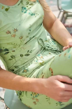 Pip Studio Broeken<Lange Broek Kawai Flower Licht Groen