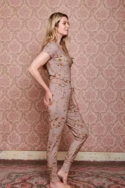 Pip Studio Broeken<Lange Broek Kawai Flower Licht Roze