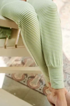 Pip Studio Broeken<Lange Broek Little Sumo Stripe Fel Groen