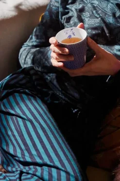 Pip Studio Broeken<Lange Broek Sumo Stripe Donker Blauw