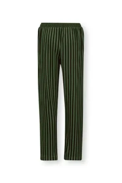 Pip Studio Broeken<Lange Broek Sumo Stripe Donker Groen