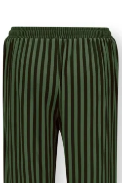 Pip Studio Broeken<Lange Broek Sumo Stripe Donker Groen