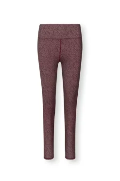 Pip Studio Sportbroeken<Lange Sportlegging Leafy Dots Terra Rood