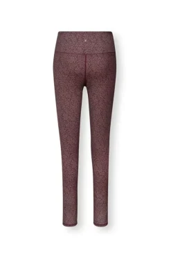 Pip Studio Sportbroeken<Lange Sportlegging Leafy Dots Terra Rood