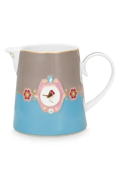 Pip Studio Melkkannen<Love Birds Kan Groot Blauw/Khaki