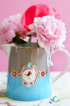 Pip Studio Melkkannen<Love Birds Kan Groot Blauw/Khaki