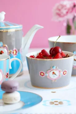 Pip Studio Theepotten<Love Birds Theepot Medium Blauw/Khaki Multi