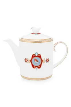 Pip Studio Theepotten<Love Birds Theepot Medium Wit