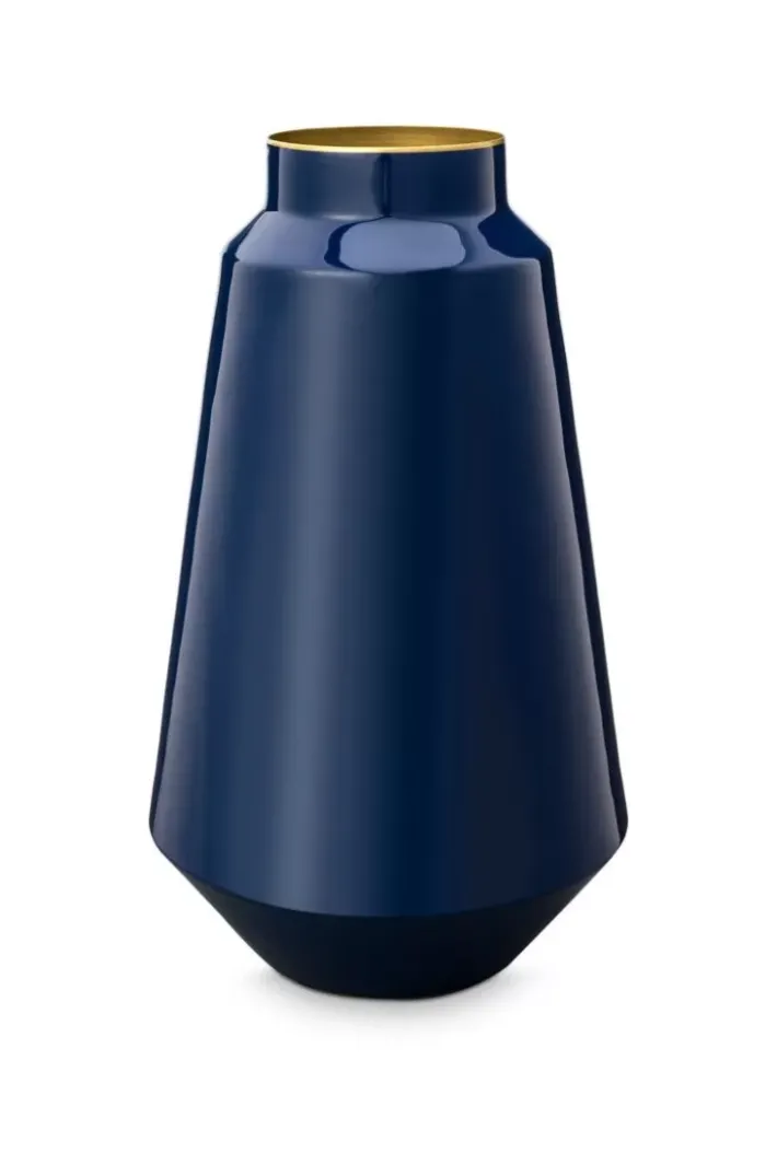 Pip Studio Grote Vazen<Metalen Vaas 36 Cm Blauw