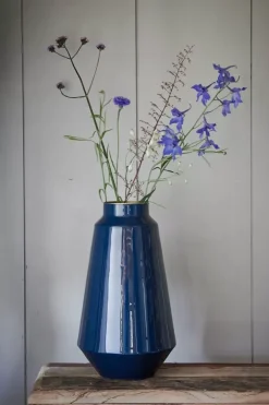 Pip Studio Grote Vazen<Metalen Vaas 36 Cm Blauw