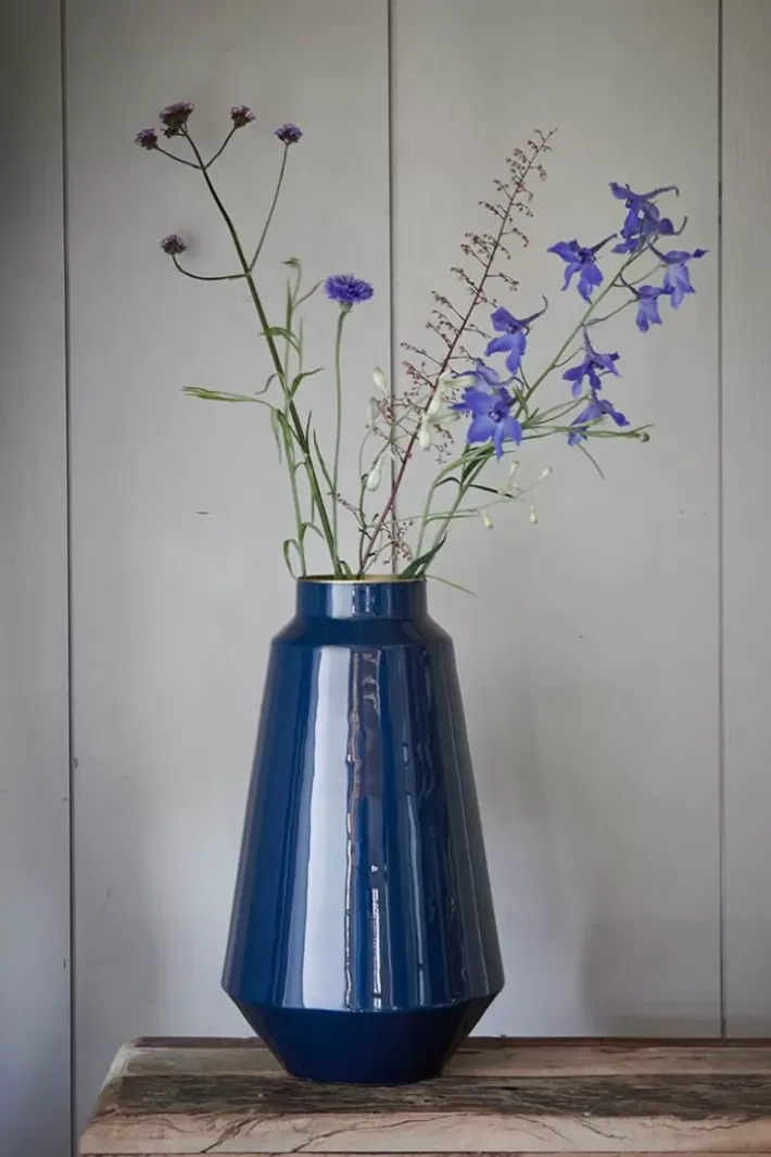 Pip Studio Grote Vazen<Metalen Vaas 36 Cm Blauw