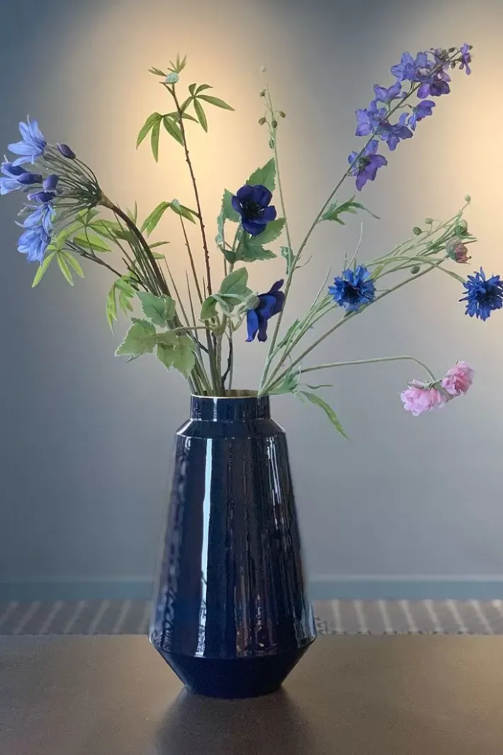 Pip Studio Grote Vazen<Metalen Vaas 36 Cm Blauw