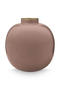 Pip Studio Grote Vazen<Metalen Vaas Bruin 23Cm Khaki