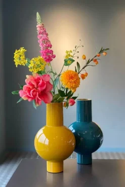 Pip Studio Grote Vazen<Metalen Vaas 40Cm Geel