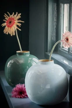 Pip Studio Grote Vazen<Metalen Vaas Donker 23 Cm Groen