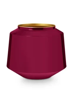 Pip Studio Grote Vazen<Metalen Vaas Donker 22 Cm Roze