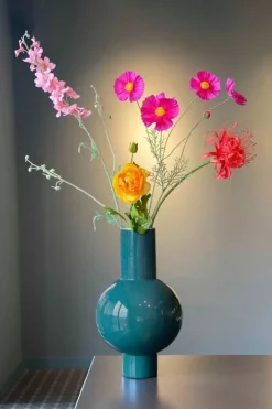 Pip Studio Grote Vazen<Metalen Vaas Donker 40 Cm Groen
