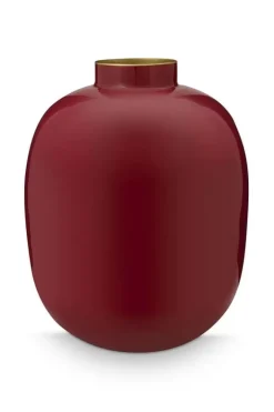 Pip Studio Grote Vazen<Metalen Vaas Donker 32Cm Rood
