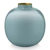 Pip Studio Grote Vazen<Metalen Vaas Licht 23 Cm Blauw