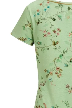 Pip Studio Nachthemden<Nachthemd Korte Mouw Kawai Flower Licht Groen