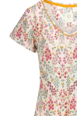 Pip Studio Nachthemden<Nachthemd Korte Mouw Primavera Wit
