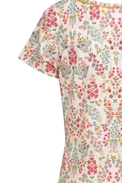Pip Studio Nachthemden<Nachthemd Korte Mouw Primavera Wit