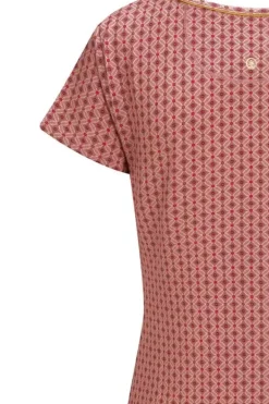 Pip Studio Nachthemden<Nachthemd Korte Mouw Tegola Roze