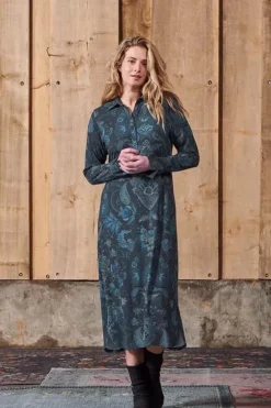 Pip Studio Nachthemden<Nachthemd Lange Mouw Kyoto Festival Donker Blauw
