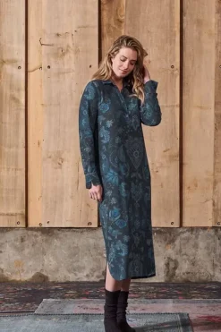 Pip Studio Nachthemden<Nachthemd Lange Mouw Kyoto Festival Donker Blauw